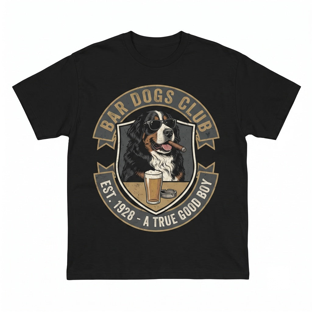 Bernese Mountain Dog Drinking Beer Sarcastic Meme Gift For Pet Mom Dad Graphic Unisex TShirt