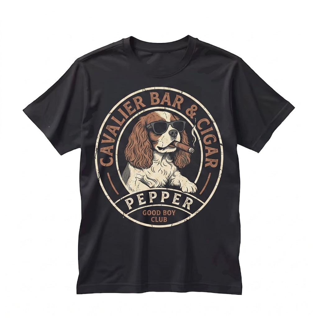 Funny Cavalier King Charles Spaniel Drinking Beer Graphic Meme Pet Lovers Gift for Dog Mom Dad Unisex TShirt