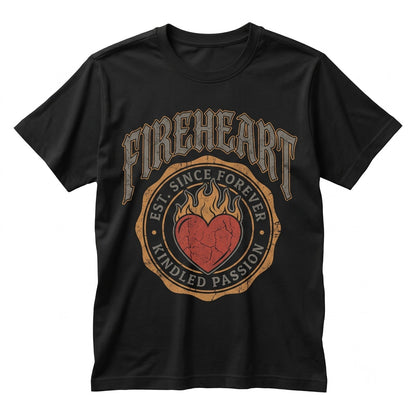 Fireheart Subtle Fantasy Romance Embroidered Crewneck Romantasy Bookish Merch Apparel Unisex TShirt