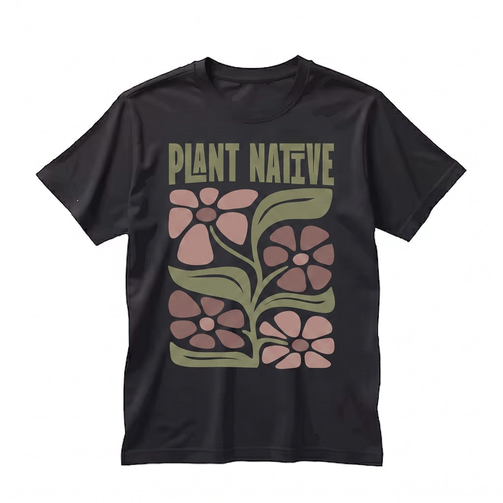 Plant Native Floral Graphic Eco-Friendly Nature Lover Sustainable Botanical Apparel Unisex TShirt