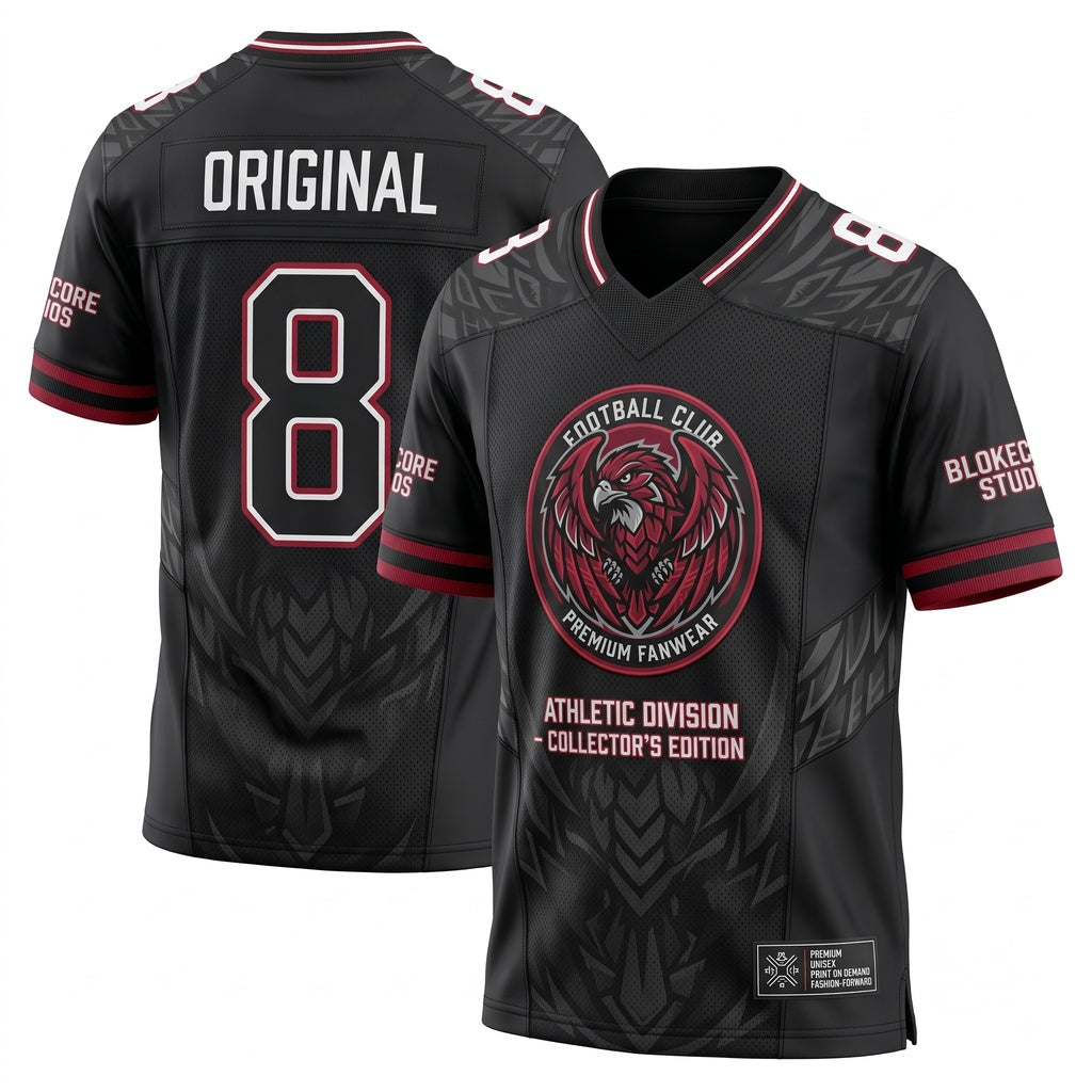 Unisex Football Fan Jersey - Breathable Mesh Athletic Game Day Stitched Apparel