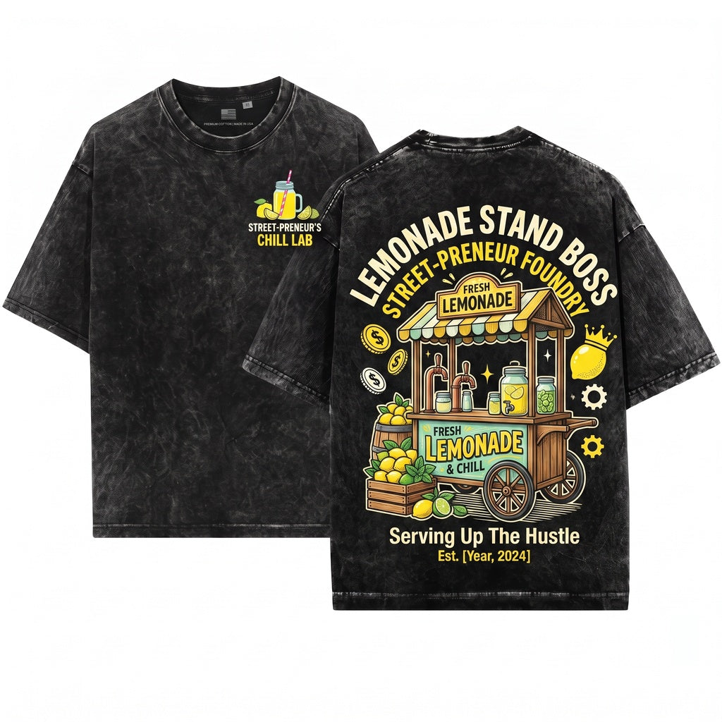 Lemonade Stand Boss Kids Entrepreneur Lemons Hustle Apparel Boys Girls Teens Clothing Ice Juice Crew Owned Business Gift Unisex