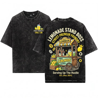 Lemonade Stand Boss Kids Entrepreneur Lemons Hustle Apparel Boys Girls Teens Clothing Ice Juice Crew Owned Business Gift Unisex