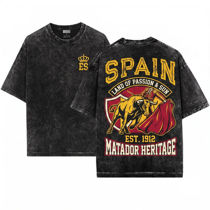 Spain Patriotic Spanish National Birthday Gift Ideas Unisex Wash T-Shirt