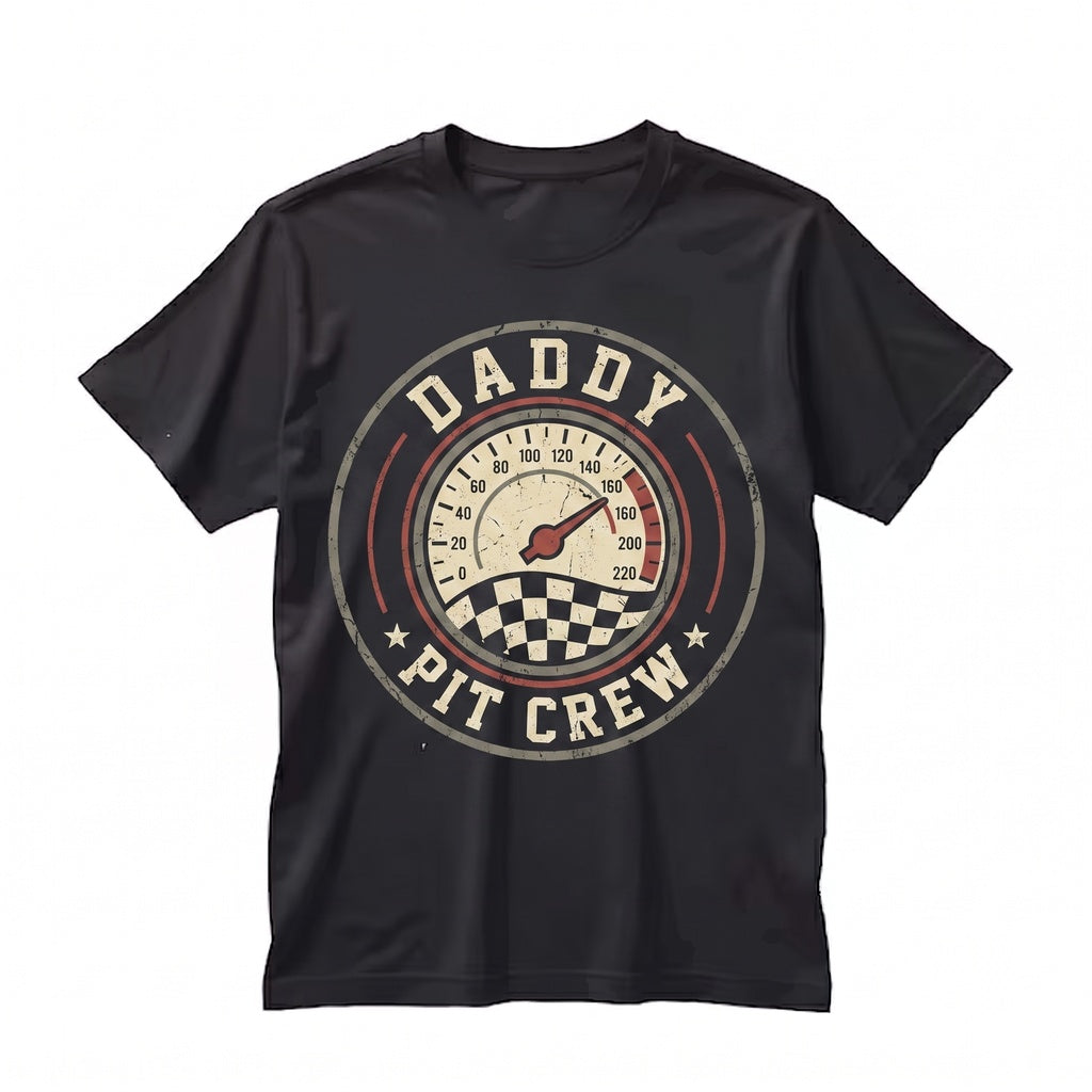 Daddy Pit Crew Racing Car Lover Gift Dad Birthday Party Costume Present Christmas Sports Drag Track Racer Unisex TShirt