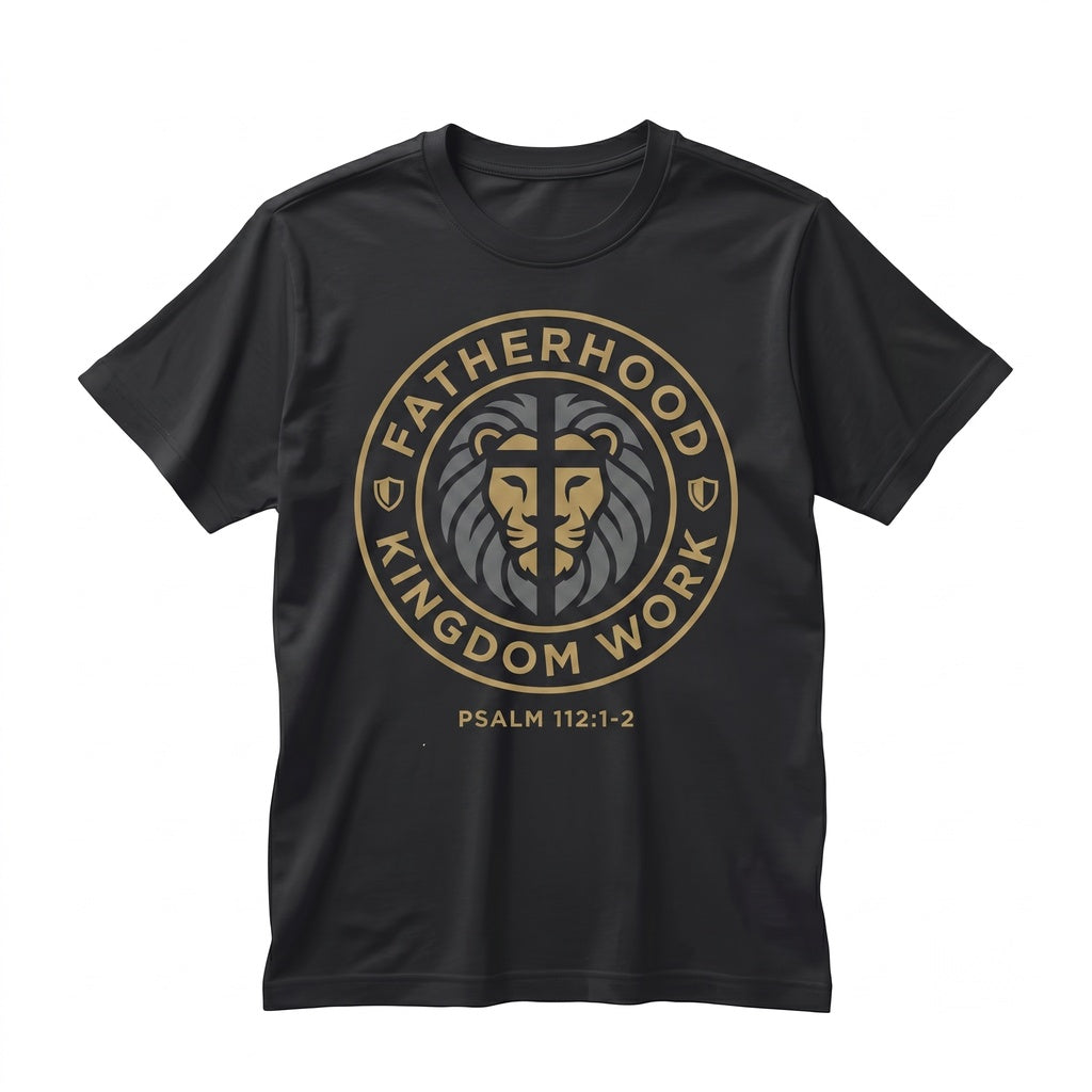 Christian Fatherhood Kingdom Work Lion Dad Bible Verse Church Gift Unisex TShirt