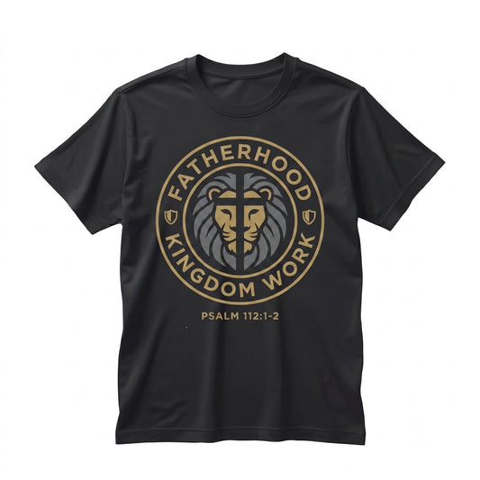 Christian Fatherhood Kingdom Work Lion Dad Bible Verse Church Gift Unisex TShirt