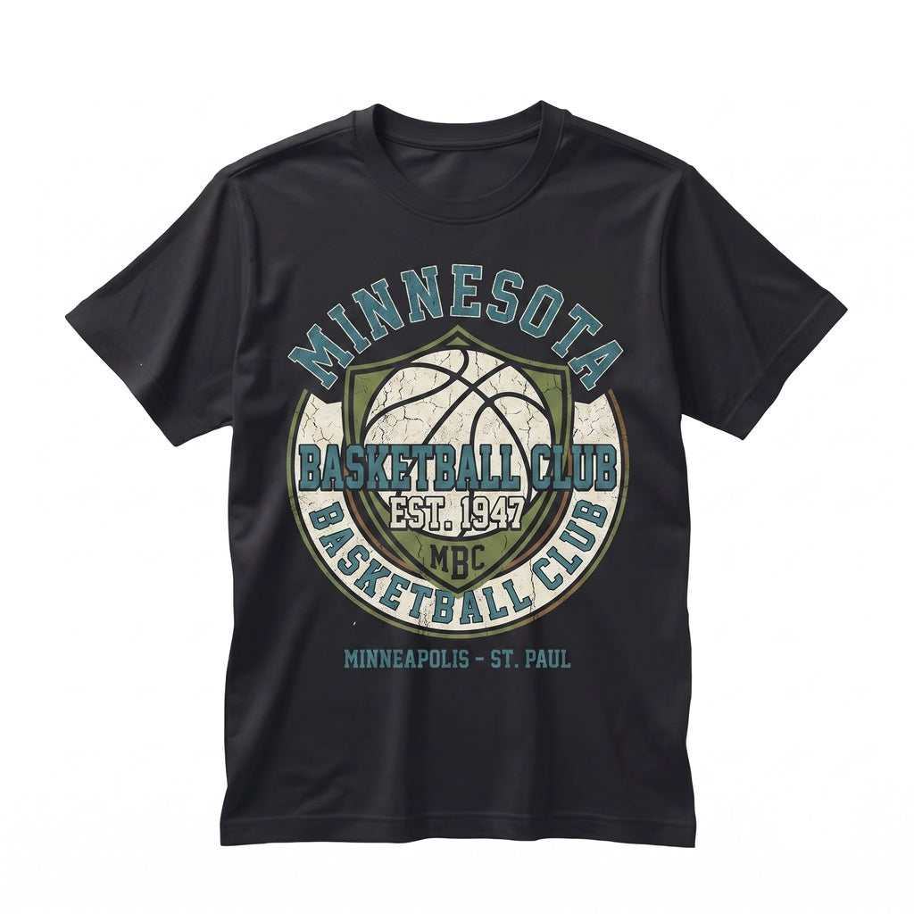 Minnesota Basketball Streetwear Graphic Bball Back Print Unisex TShirt