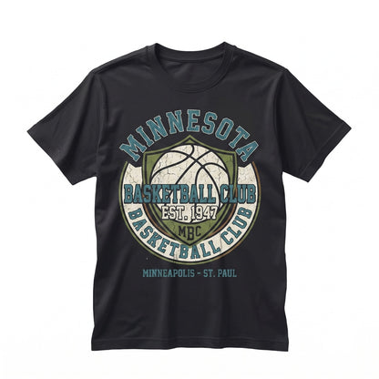 Minnesota Basketball Streetwear Graphic Bball Back Print Unisex TShirt