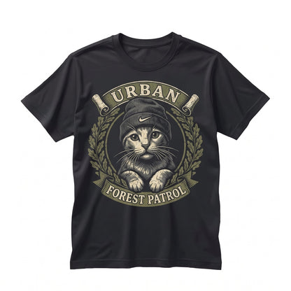 Wacky Cat Illustration Funny Feline Graphic Quirky Pet Art Novelty Unisex TShirt
