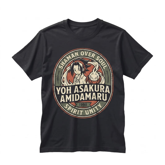 Yoh Asakura Len Tao Japanese Anime Manga Graphic Vintage Spirit Cotton Unisex TShirt