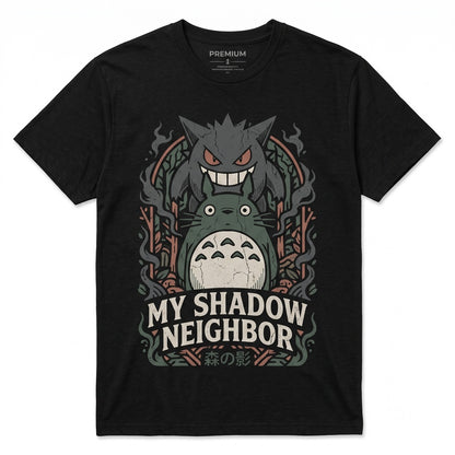 Vintage Wash Anime Crossover Graphic Oversized Ghost Monster Streetwear Apparel, Unisex TShirt