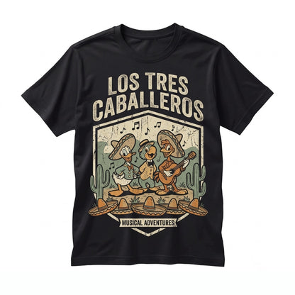 Oversized Three Caballeros Mexico Pavilion Retro Donald Duck Panchito Jose Carioca Graphic Apparel Unisex TShirt
