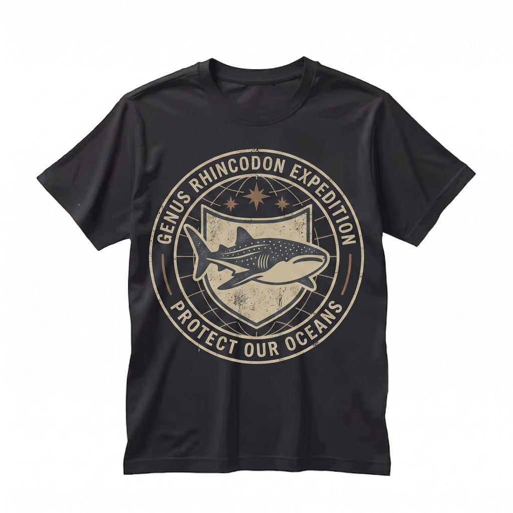 Whale Shark Embroidered Cute Summer Beach Ocean Sea Animal Lover Graphic Unisex TShirt