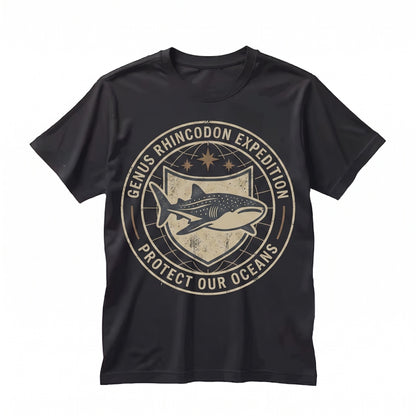 Whale Shark Embroidered Cute Summer Beach Ocean Sea Animal Lover Graphic Unisex TShirt