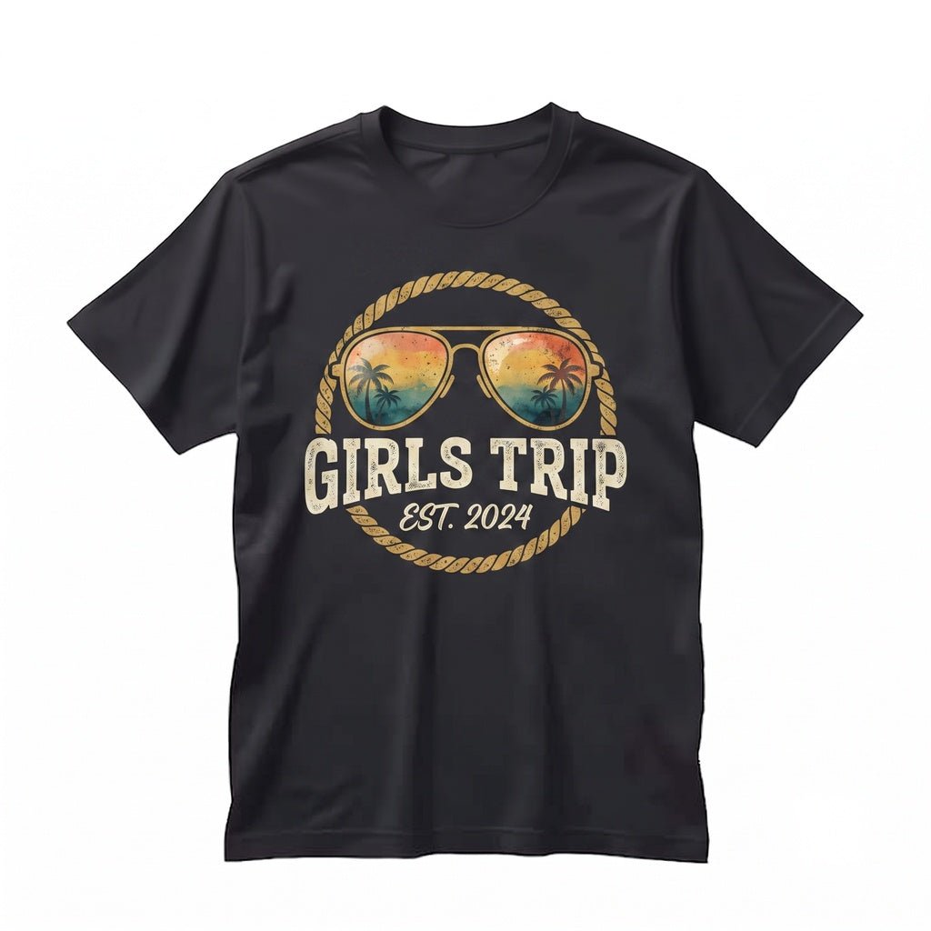 Girls Trip 2025 Matching Group Vacation Apparel Unisex TShirt
