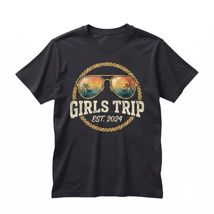 Girls Trip 2025 Matching Group Vacation Apparel Unisex TShirt