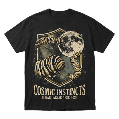 Vintage Monarch Butterfly Galaxy Graphic Three Caterpillar Moon Retro Cosmic Space Insect Nature Lover Gift Unisex TShirt