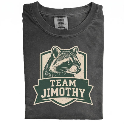 Team Jimothy Seattle Short Spine Raccoon Graphic Meme Vintage Apparel Viral Animal Unisex TShirt