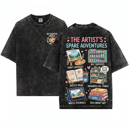 Artist Things I Do In My Spare Time Creative Souls Unisex Wash T-Shirt