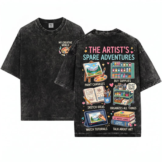 Artist Things I Do In My Spare Time Creative Souls Unisex Wash T-Shirt