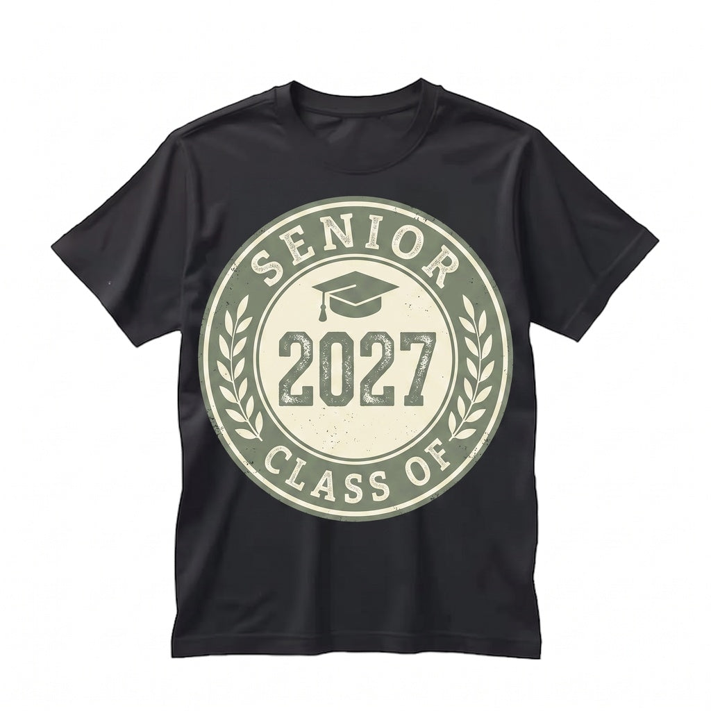 Retro Senior Class of 2027 Graduation High School Student Apparel Unisex TShirt