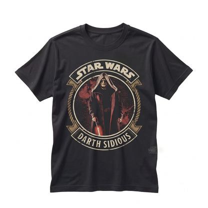 Vintage Emperor Palpatine Darth Sidious Graphic Apparel, Dark Side Sith Lord Sci-Fi Villain Retro Top Unisex TShirt