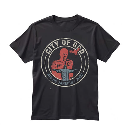 City of God Vintage Y2K Brazilian Crime Movie Streetwear Graphic Cotton Unisex TShirt