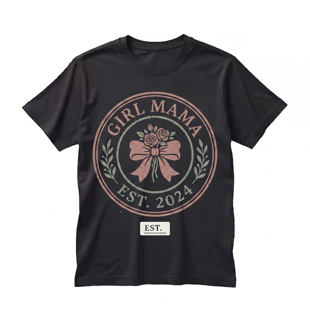 Retro Floral Girl Mama Coquette Aesthetic New Mothers Day Pregnancy Gift Unisex TShirt
