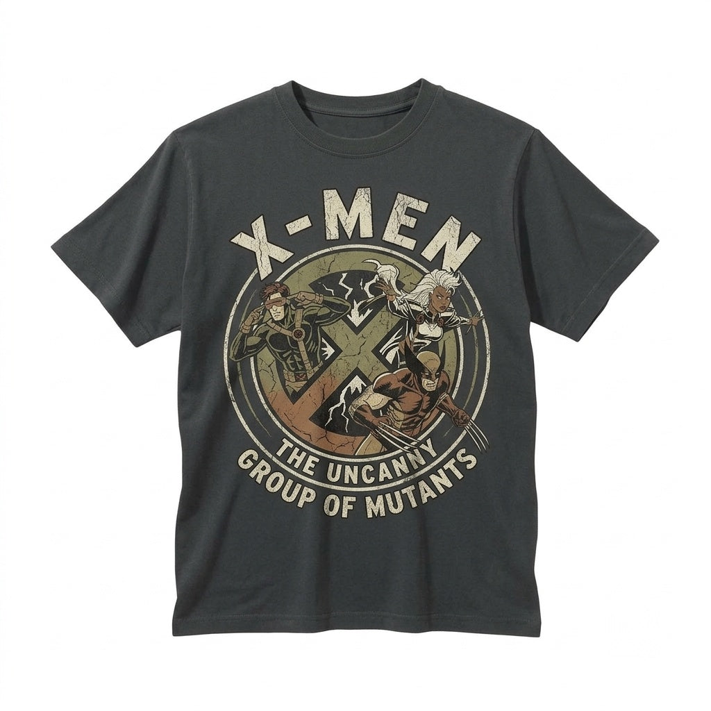 Oversized 90s Vintage Mutant Comic Superhero Wolverine Cyclops Rogue Graphic Apparel Unisex TShirt