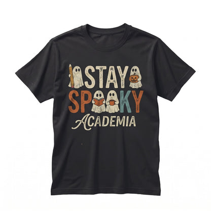 Spooky Halloween Ghost Teacher Fall Autumn Educator School Graphic Apparel Unisex TShirt
