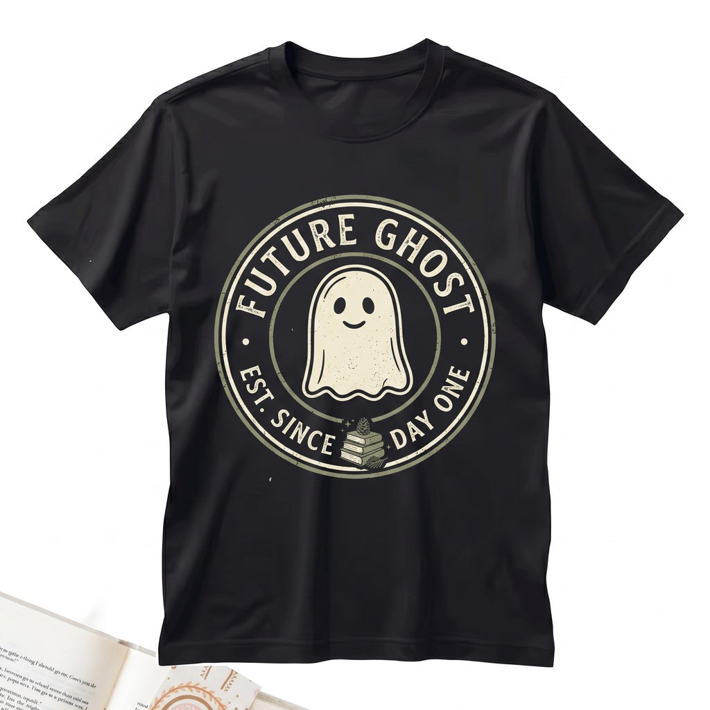 Future Ghost Embroidered Funny Spooky Cute Goth Humor Ghostcore Aesthetic Unisex TShirt