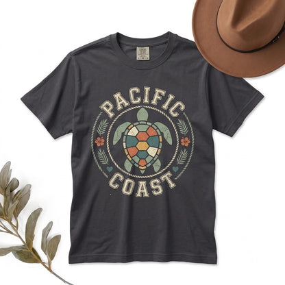 Floral Sea Turtle Beach Ocean Lover Summer Vacation Unisex TShirt