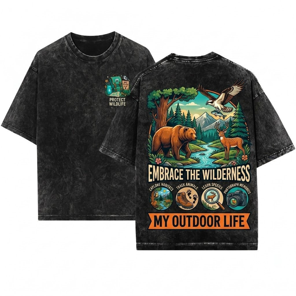 Nature Lover Things I Do In My Spare Time Wildlife Enthusiast Unisex Wash T-Shirt