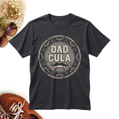Dadcula Halloween Vintage Vampire Mens Matching Spooky Graphic Pullover Crewneck Unisex TShirt