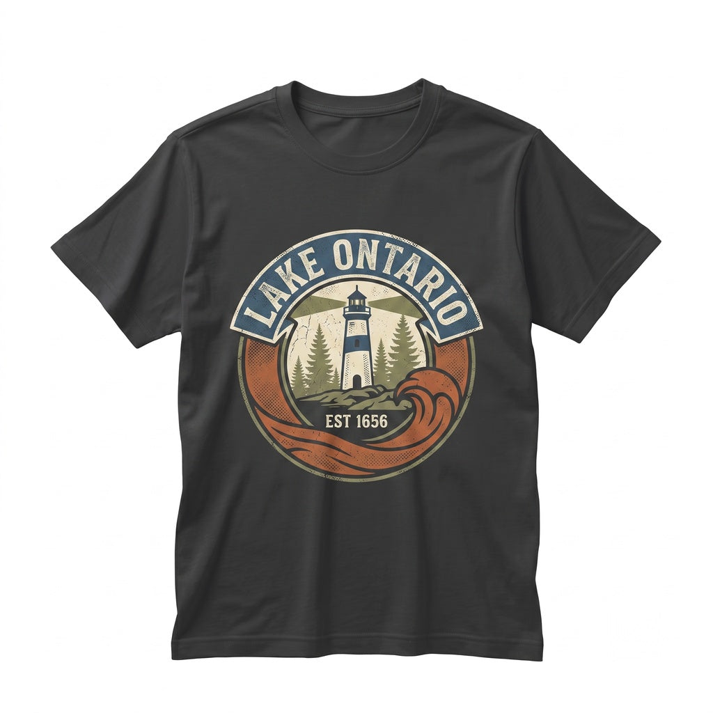 Vintage Great Lakes Ontario Canada Subtle Quiet Activism Travel Unisex TShirt