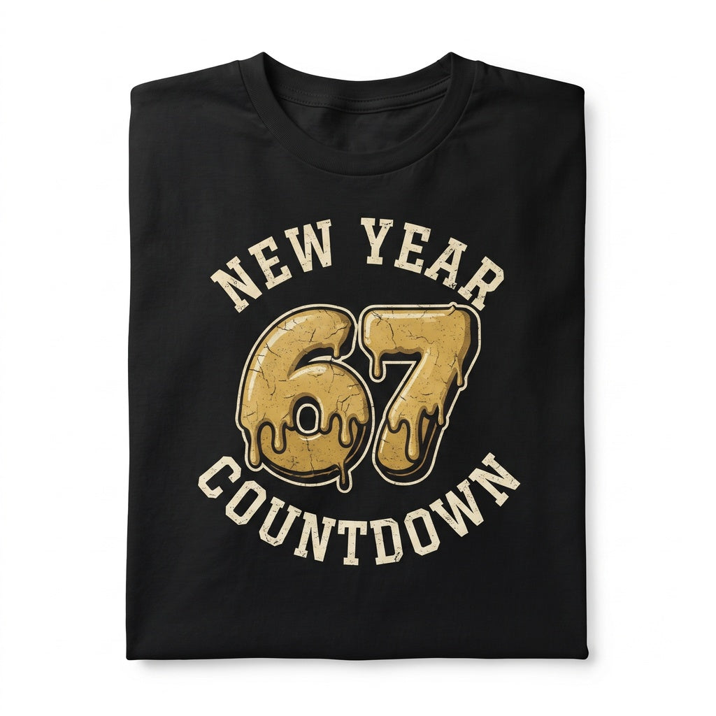 Funny 67 Meme Six Seven Humor Gift Happy New Year 2026 Party Outfit Unisex TShirt