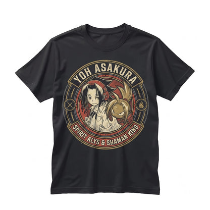 Yoh Asakura Len Tao Japanese Anime Manga Graphic Vintage Spirit Cotton Unisex TShirt