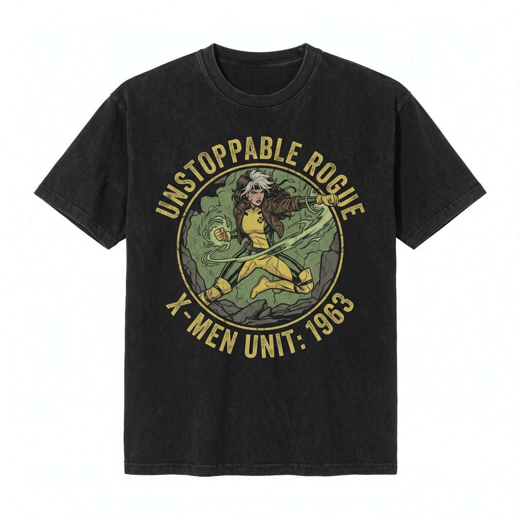 Rogue Mutant Heroine Graphic Comic 97 Oversized Vintage Apparel Unisex TShirt