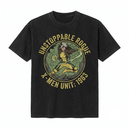 Rogue Mutant Heroine Graphic Comic 97 Oversized Vintage Apparel Unisex TShirt