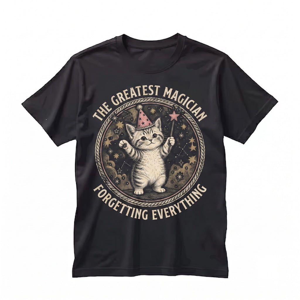 And for My Next Trick I’ll Forget What I Was Doing Funny Cat ADHD Humor Novelty Feline Lover Graphic Unisex TShirt