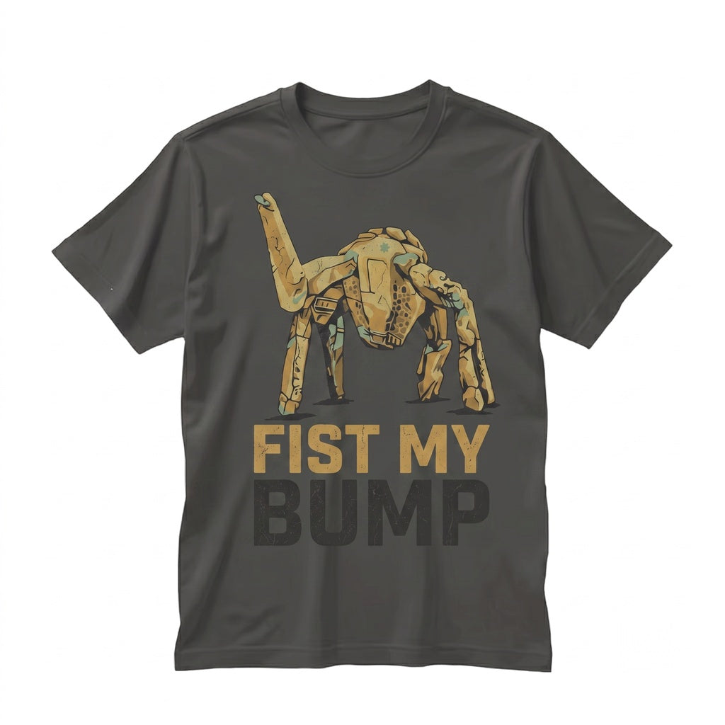 Fist My Bump Funny Sci-Fi Boxing Movie Parody Graphic Vintage Space Humor Cotton Apparel Unisex TShirt