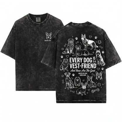 Classic Dog Breeds Graphic Puppy Lover Pet Vintage Animal Collection Gift Unisex Wash T-Shirt