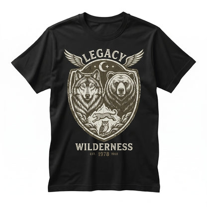 Vintage 90s African Safari Wildlife Graphic Retro Savannah Nature Wolf Eagle Leopard Bear Owl Unisex TShirt