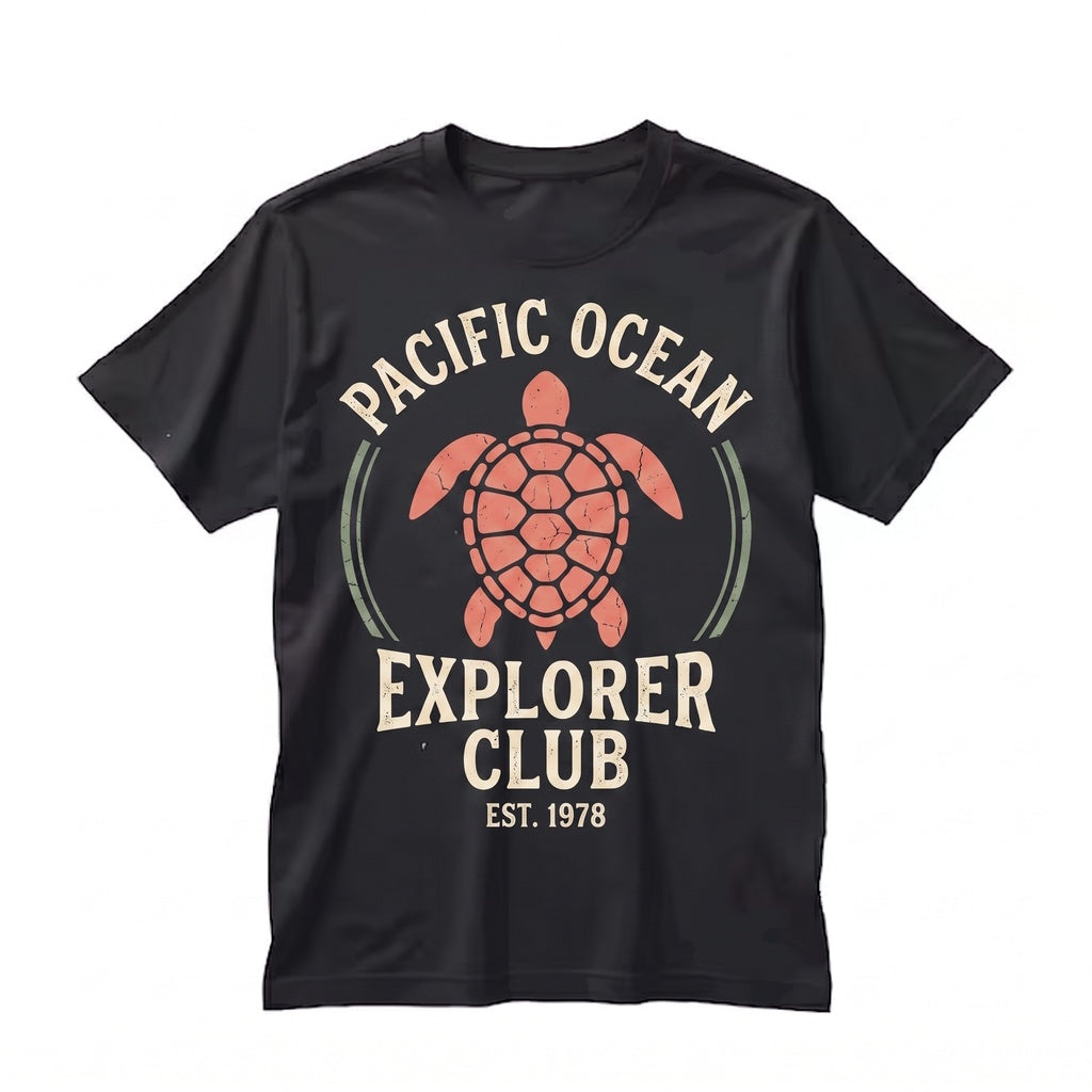Embroidered Sea Turtle Beach Top, Summer Coconut Girl Cute Tropical Island Marine Animal Gifts, Ocean Life Unisex TShirt