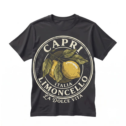 Retro Capri Italia Limoncello Summer Vacation Travel Vintage Graphic Unisex TShirt