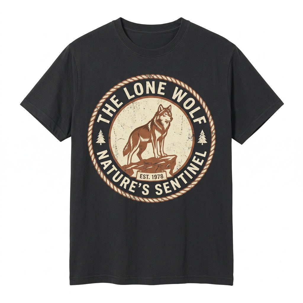 Vintage 90s Wolf Graphic Retro Forest Wildlife Animal Nature Hunter Dad Gift Unisex TShirt