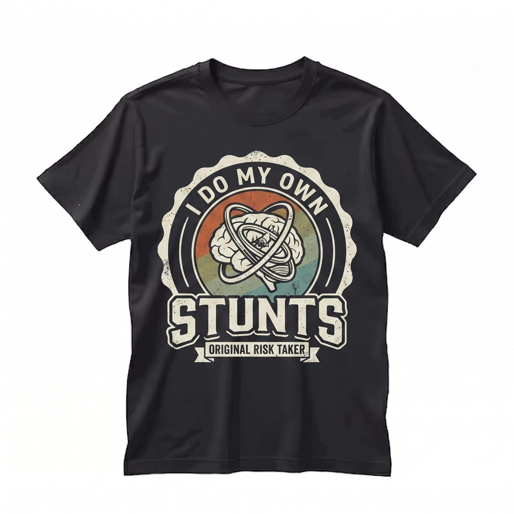 Funny I Do My Own Stunts Concussion Brain Injury Recovery Get Well Soon Hospital Humor Outfit Unisex TShirt