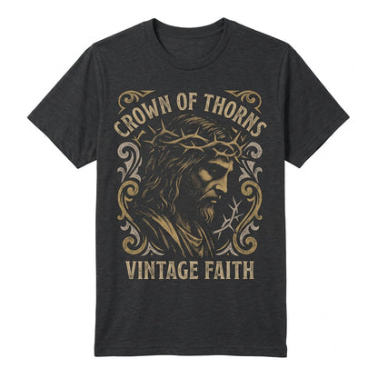 Jesus Crown of Thorns Crewneck Sweatshirt, Christian Faith Religious Gift, Vintage Spiritual Easter Unisex TShirt