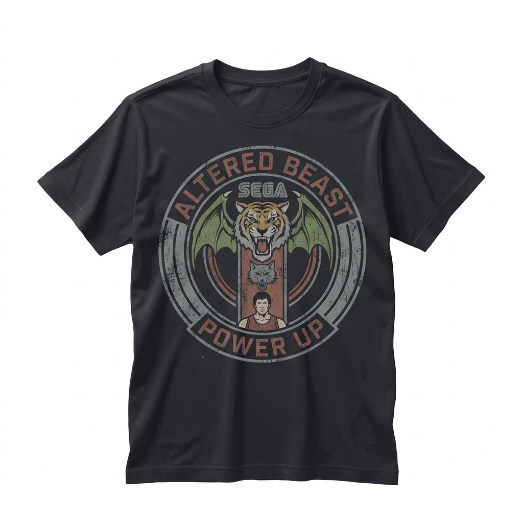 Vintage 1988 Werewolf Werebear Greek Mythology Arcade Graphic Cotton Crewneck Unisex TShirt